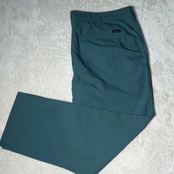 Columbia Sportswear Men’s Chino Pants Deep Sage Green Outdoor Zip Up 42 X 30 - Picture 3 of 11